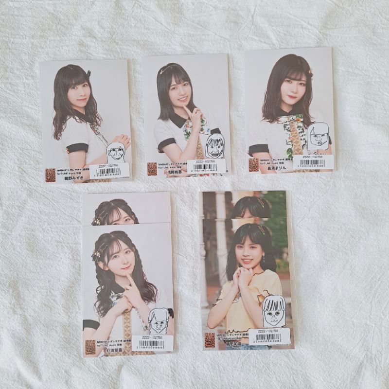 Nmb48 25單劇場盤難波式似顏繪生寫鵜野みずき淺尾桃香菖蒲まりん杉浦琴音隅野和奏 蝦皮購物