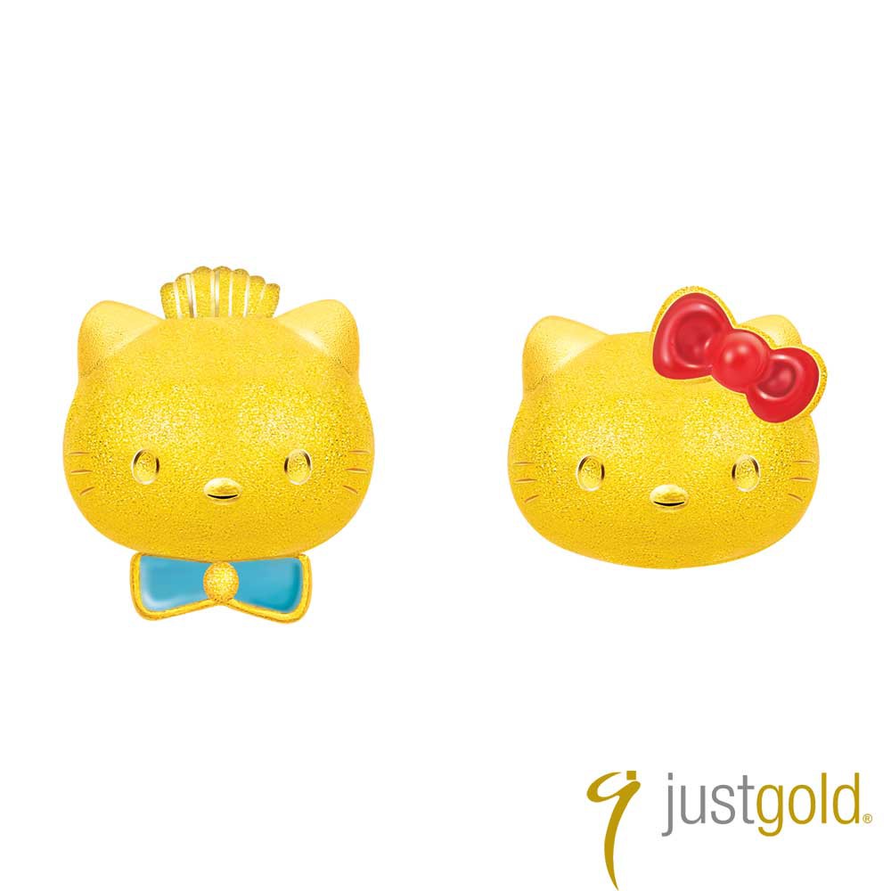 【Just Gold 鎮金店】Kitty & Daniel 浪漫約定純金系列 黃金耳環