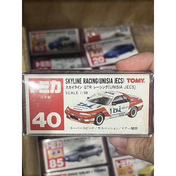Tomica 日製 No.40 Nissan Skyline Racing (UNISIA JECS) R32 舊紅標