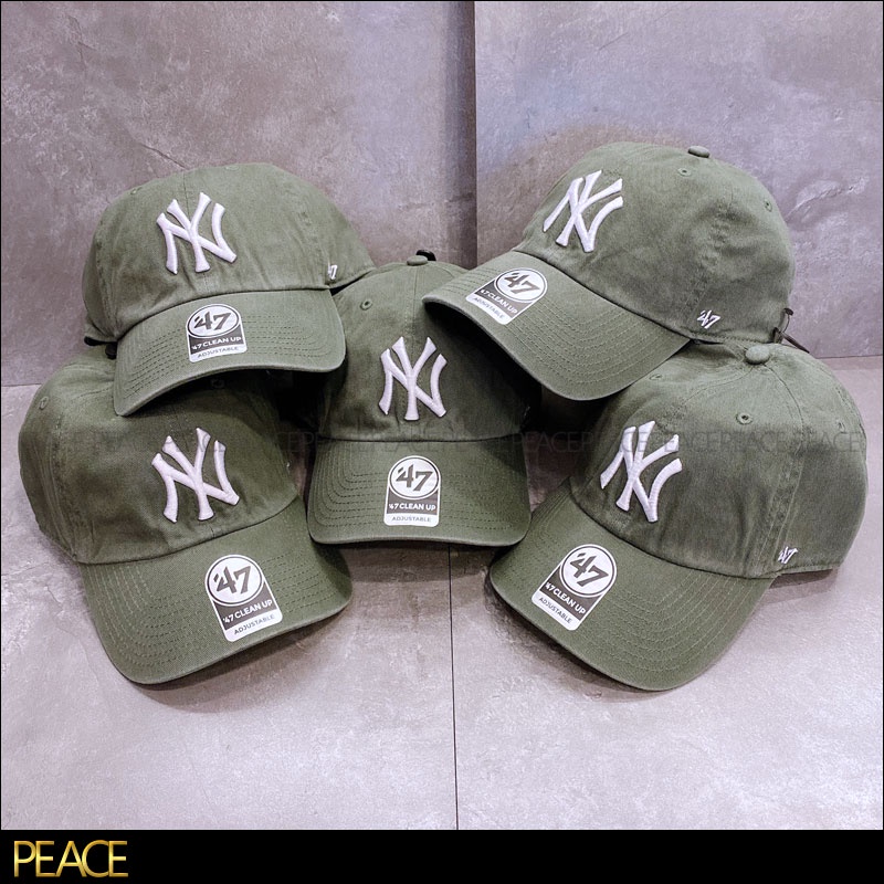 【PEACE】47Brand 47 New York NY logo 紐約 洋基隊 老帽 軍綠色