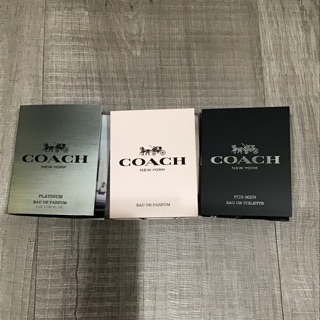 COACH芙洛麗女性淡香精、時尚經典男性淡香水、時尚經典女性淡香精、紐約白金男性淡香精、時尚藍調2ml/針管香水