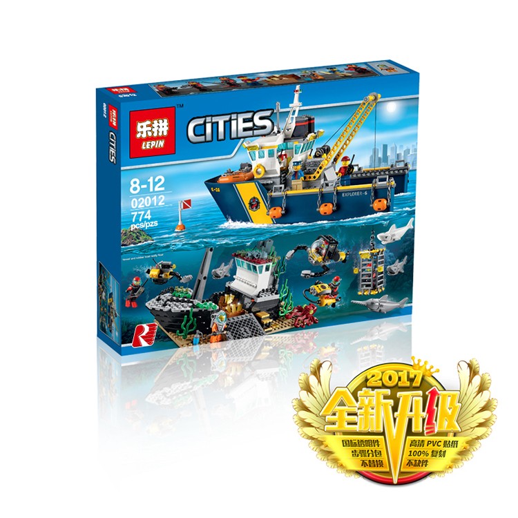 【衝評價現貨】樂拼 02012 城市系列 深海探險探勘船 兼容 樂高 LEGO 60095