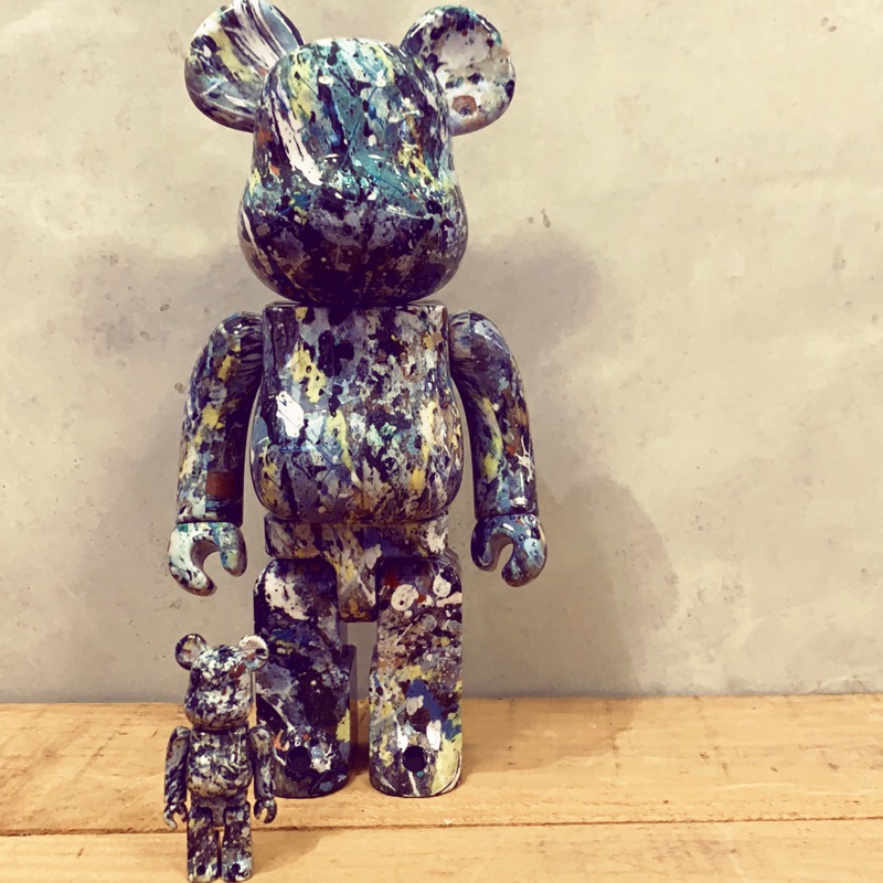 Jackson Pollock Studio Ver 2.0 X BE@RBRICK 400%+100%