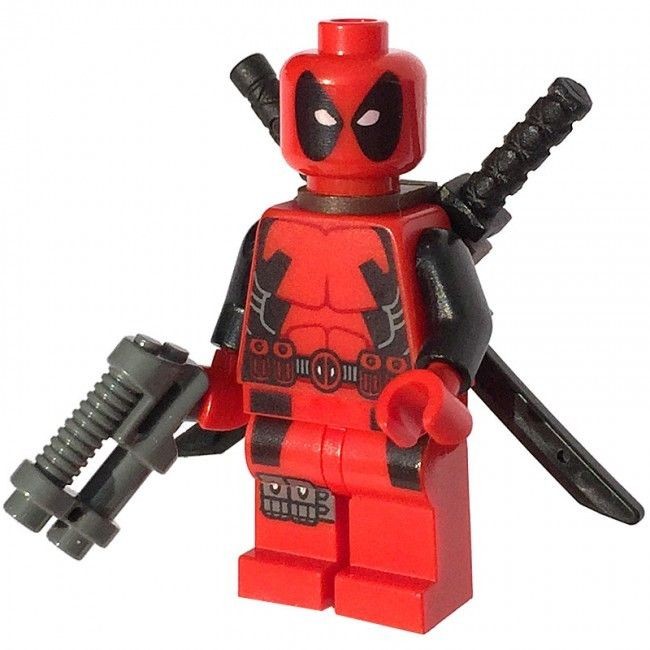 LEGO 樂高 超級英雄人偶 sh032 死侍 deadpool 配双刀和槍 6866 絕版