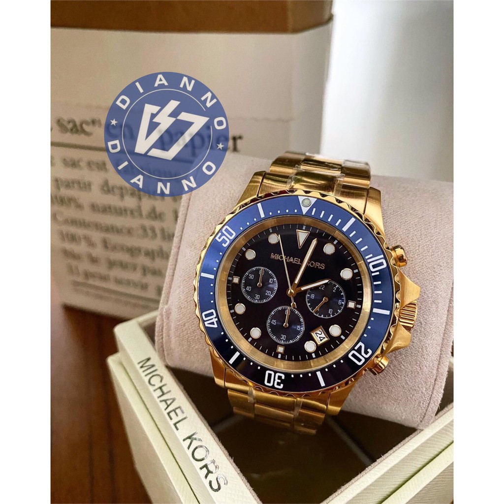 發票含保固✨ 帝安諾-實體店面 Michael Kors 水鬼系列  三眼計時金色  不銹鋼錶帶腕錶 MK8267