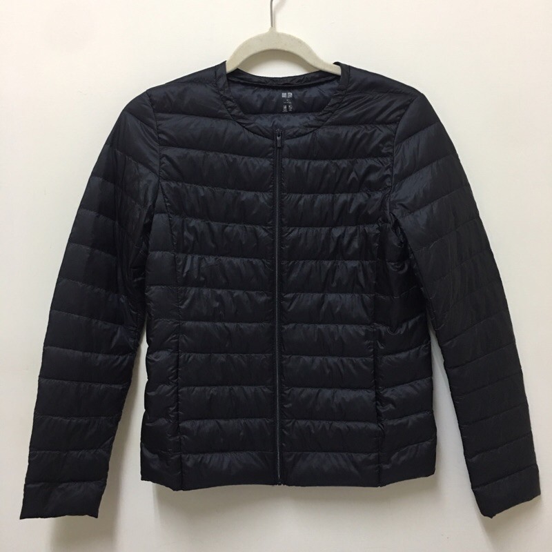 uniqlo 無領黑色羽絨外套