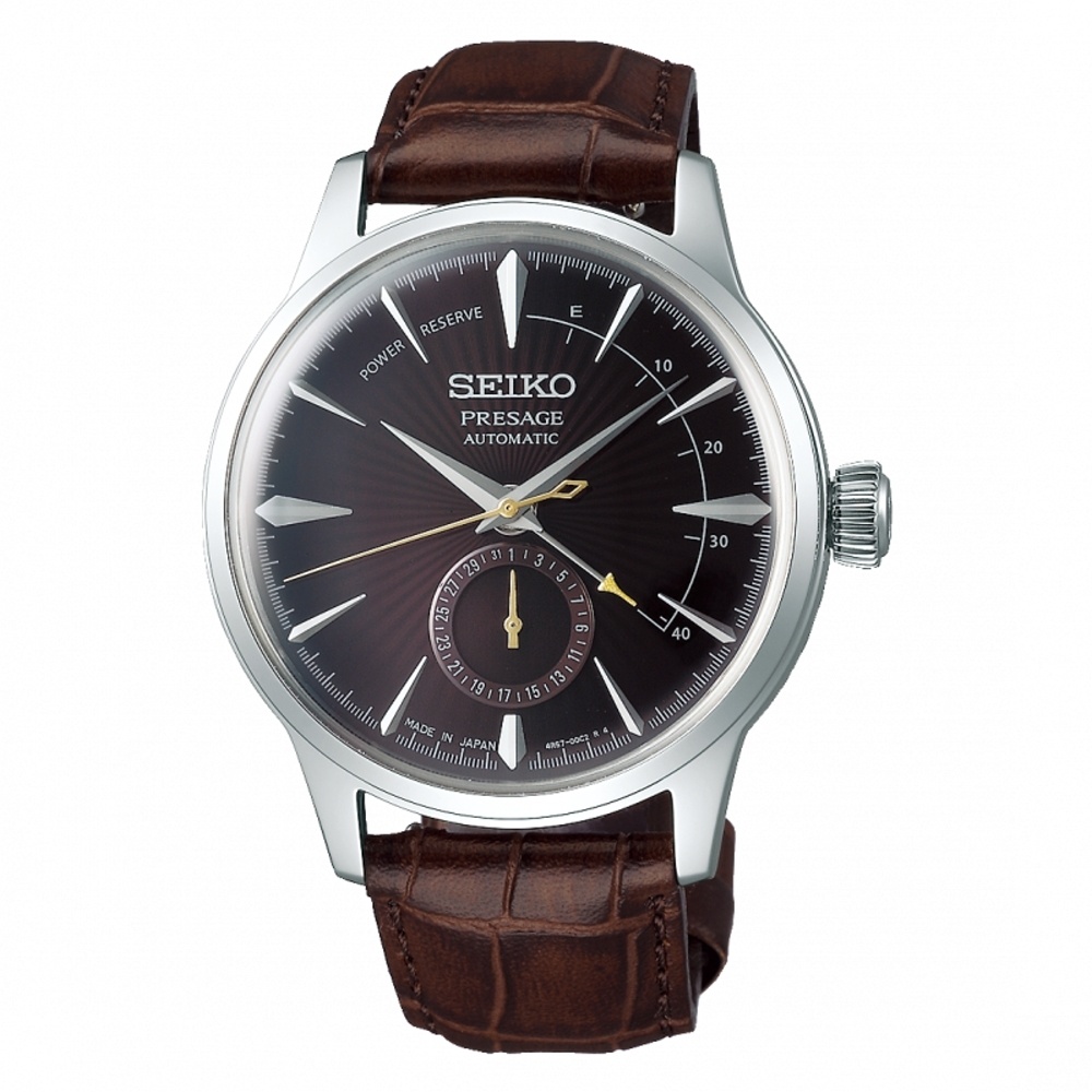 【SEIKO】PRESAGE 調酒師動儲顯示皮帶機械錶 40.5mm SSA393J1 4R57-00E0M SK022