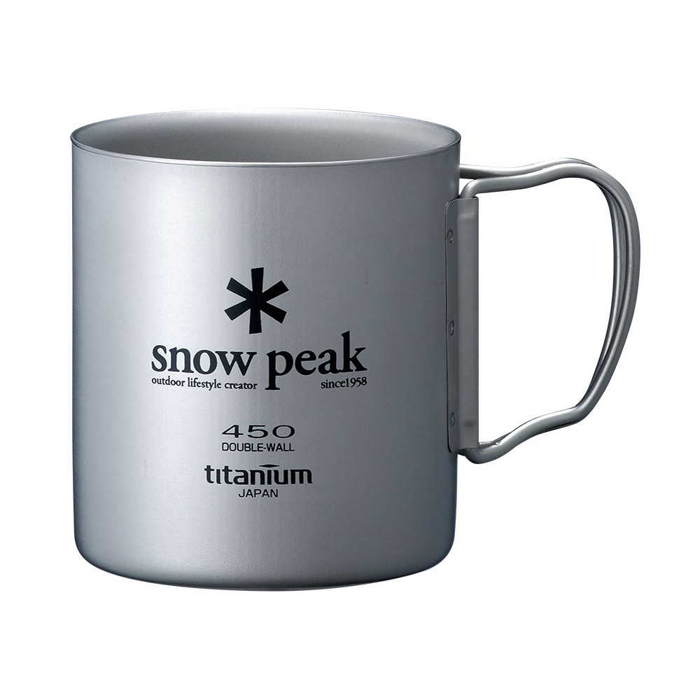 奇星 Snow Peak  SP鈦金屬雙層杯-450折疊把 # MG-153