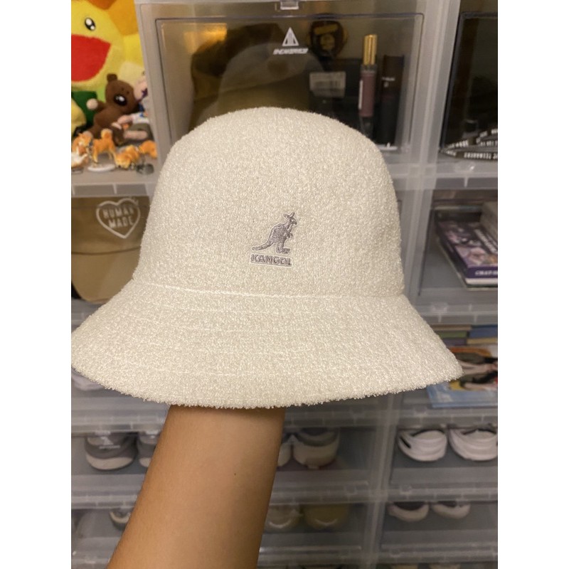 kangol白色漁夫帽