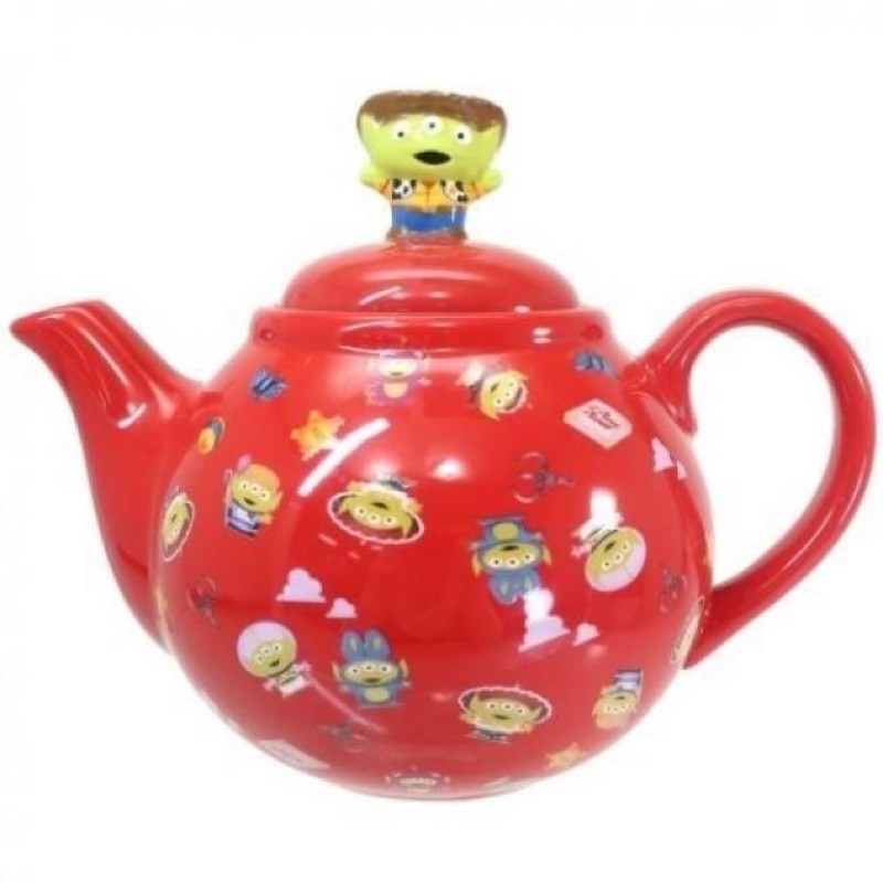 迪士尼 三眼怪造型 陶瓷茶壺 水壺(350ML) 尺寸：約15.7x10x13.5cm