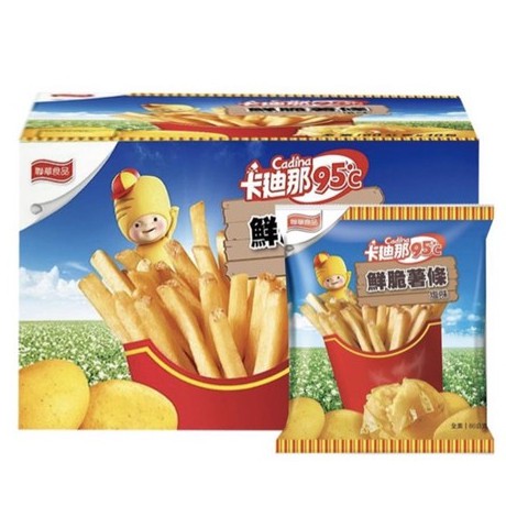 好市多代購costco 卡迪那 95℃鮮脆薯條鹽味 60公克 X 10包