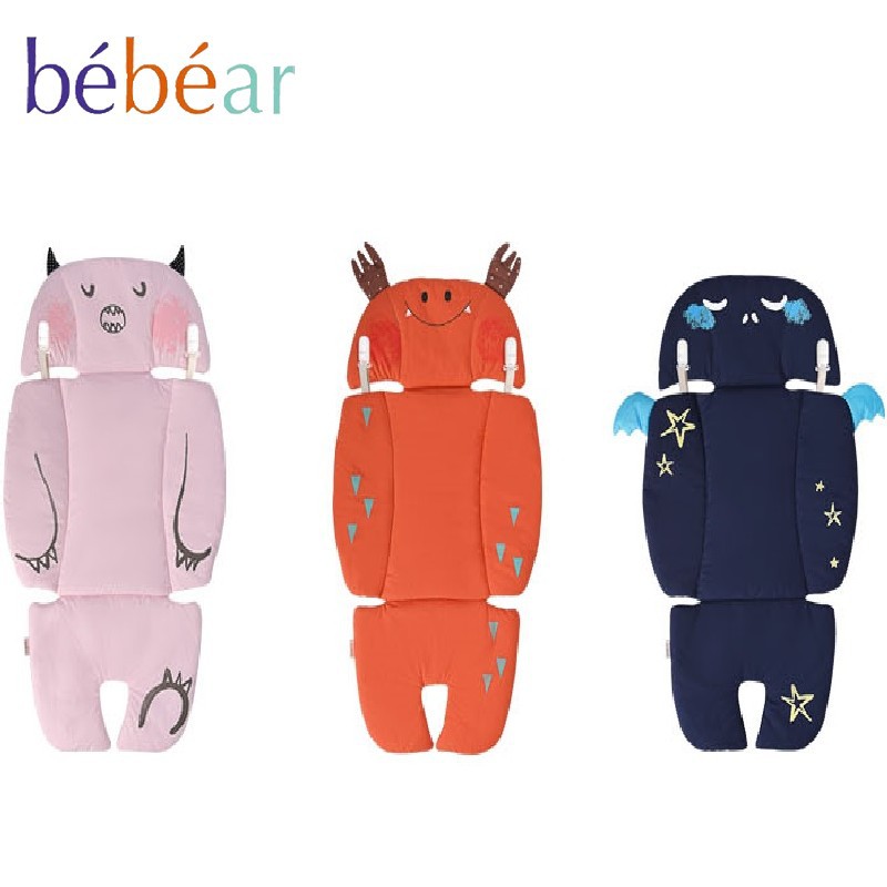 Bebear  抱抱熊 3色小怪獸四季推車坐墊 安全座椅 可水洗 可機洗 汽座座墊 汽車座椅墊 嬰兒推車墊 護頭