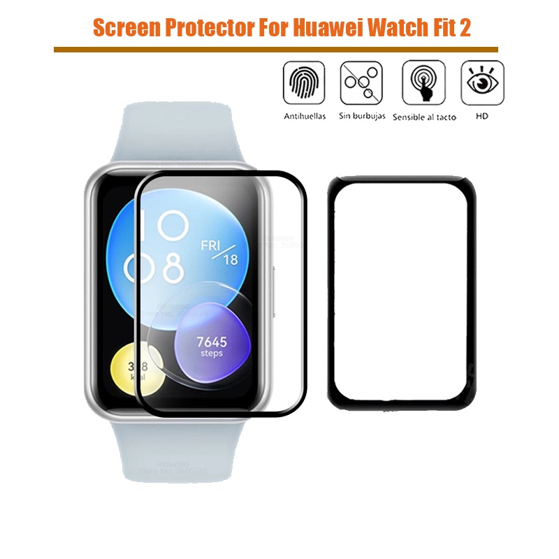華為 適用於 Huawei watch fit 2 Fit2 的屏幕保護膜 3D PMMA 曲面高清全覆蓋膜