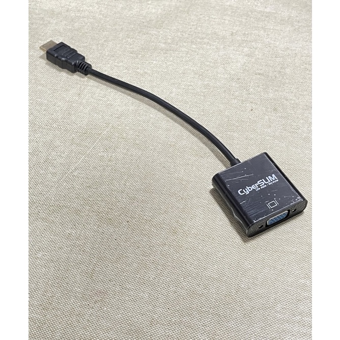 【二手商品】CyberSLIM 大衛肯尼 HDMI公to VGA母 轉換器 轉接線