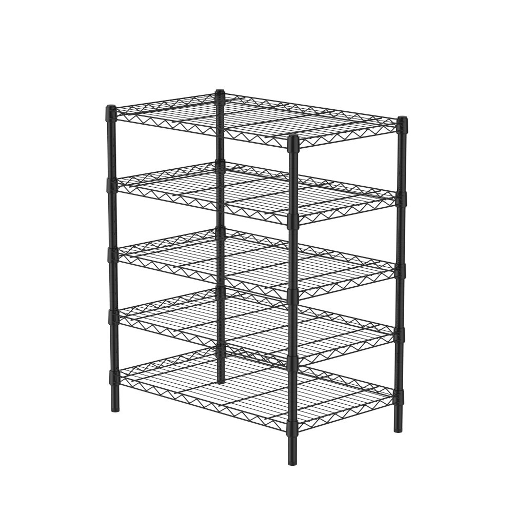 特力屋 烤漆五層架寬75*深46*高90公分(黑)