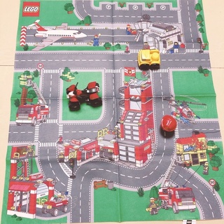 美國LEGO 樂高 不織布 城市街景 遊戲地墊 消防局/警察局