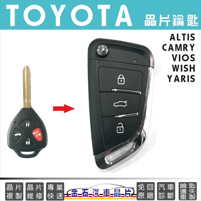 TOYOTA 豐田 ALTIS CAMRY VIOS YARIS WISH 車鑰匙拷貝 備份