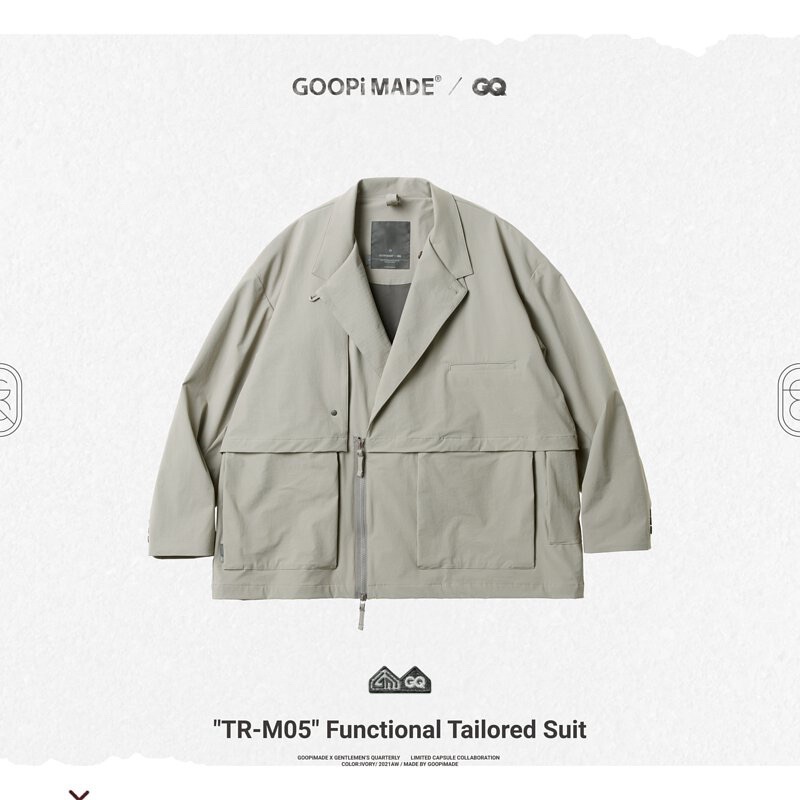 Goopi X GQ “TR-M05”Functional Tailored Suit - Ivory