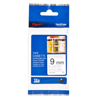 Brother TZe-N221 一般標籤帶 無護貝 (9mm 白底黑字) 廠商直送