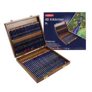 英國DERWENT德爾文 Inktense 頂級水墨色鉛筆木盒組-48色
