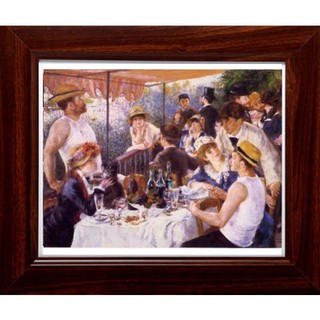 開運陶源 【船上的午宴】雷諾瓦Renoir 世界名畫 掛畫 38x32cm