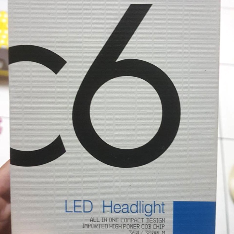 二手 近全新 C6 H4 LED 大燈 超亮 36W LED大燈 3800LM 光通量 黃光