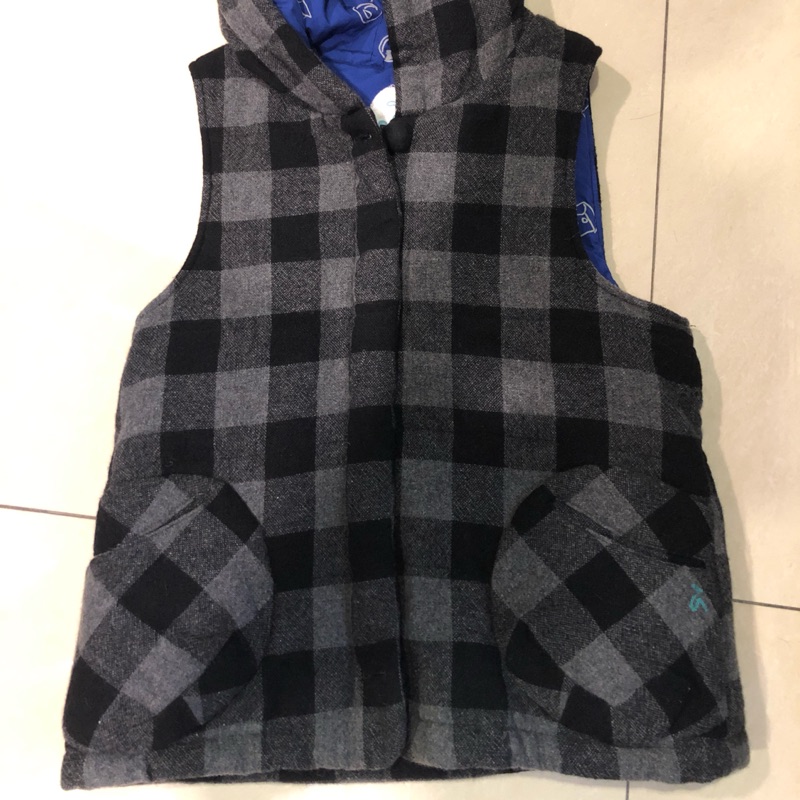 阿財集團女大人吸血鬼灰黑格子夯款厚背心 蝦皮購物