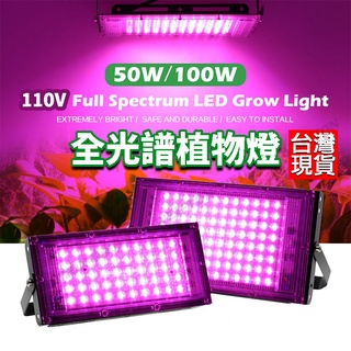 隔日到貨 LED 植物燈 50W 100W 全光譜 植物生長燈 植物燈全光譜 太陽光 多肉植物燈 生長燈 多肉植物