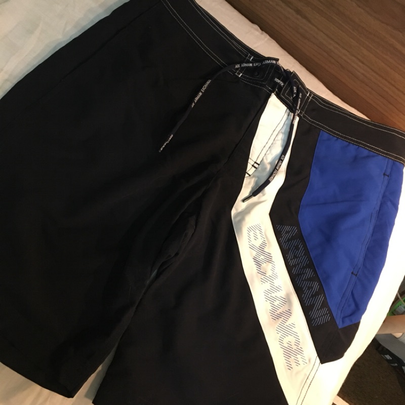 Armani Exchange 海灘褲（黑色藍白款）（正品）