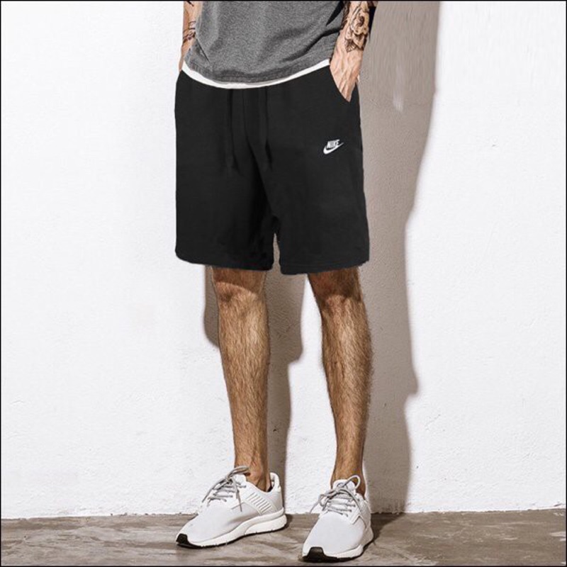 小蘑菇日本走跳～購』現貨Nike Jersey Shorts 刺繡小Logo 黑色棉褲短褲804419-010 | 蝦皮購物