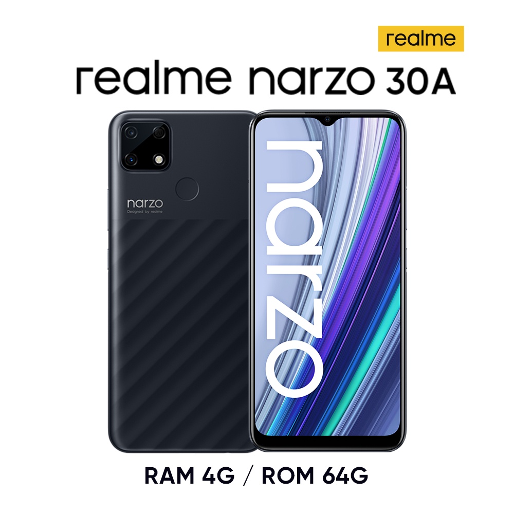 realme narzo 30A G85超大電量遊戲機 (4GB/64GB)-鐳射黑