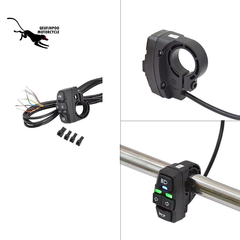 Ebike 燈開關 + 喇叭和轉向燈開關 8 芯接線踏板車電動自行車智能自行車 DIY 零件