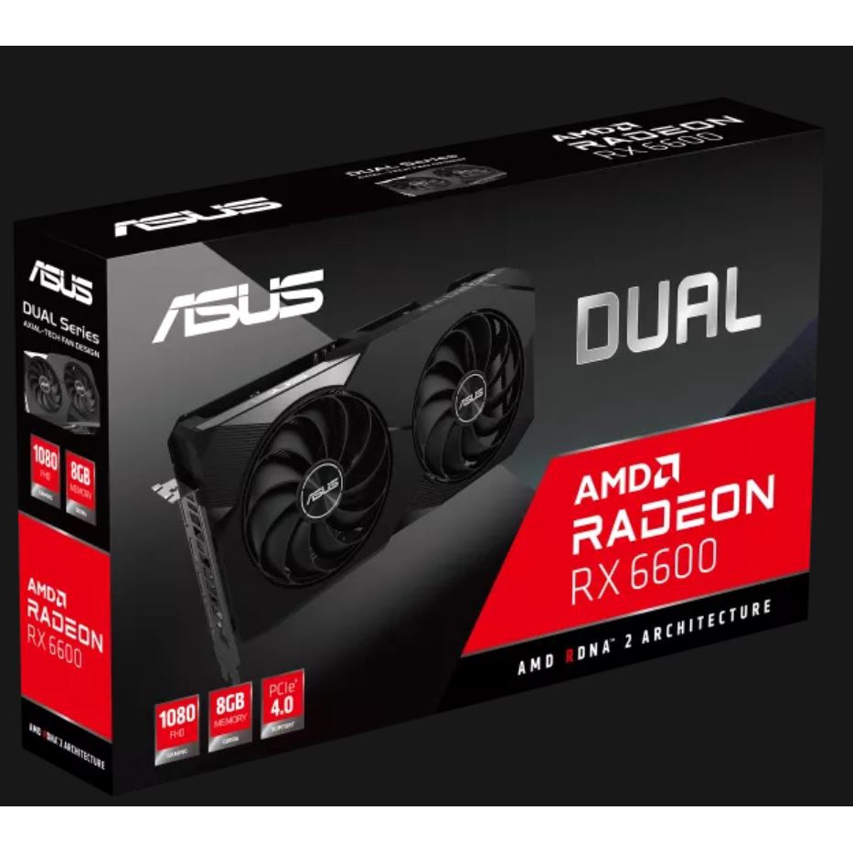 ASUS Dual Radeon™ RX 6600二手顯示卡/RX6600