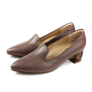 HUMAN PEACE 尖頭 低跟鞋 可可色 女鞋 050694 no337