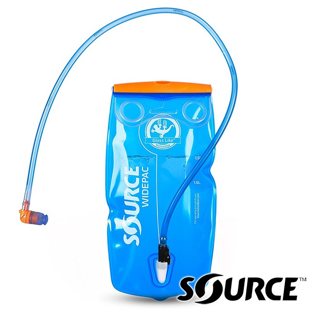 【SOURCE 以色列】Widepac 抗菌水袋 2L『藍』耐溫60℃ / 大開口 2060220202 吸管水袋