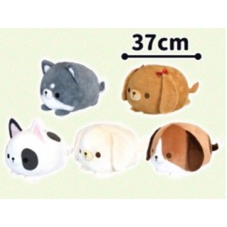 全新現貨 正版日貨 日本日版 圓滾滾汪汪 灰色 趴姿 趴趴 柴犬 柴柴 狗 寵物 娃娃 布偶 玩偶 景品 抱枕 收藏擺飾