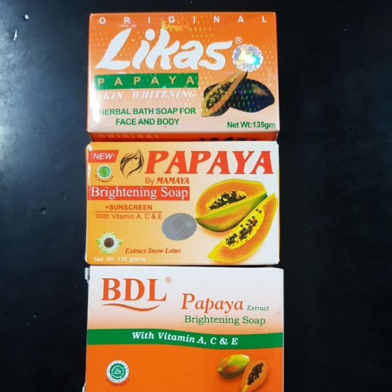 Sabun batangan papaya BDL / mamaya / likas 木瓜香皂