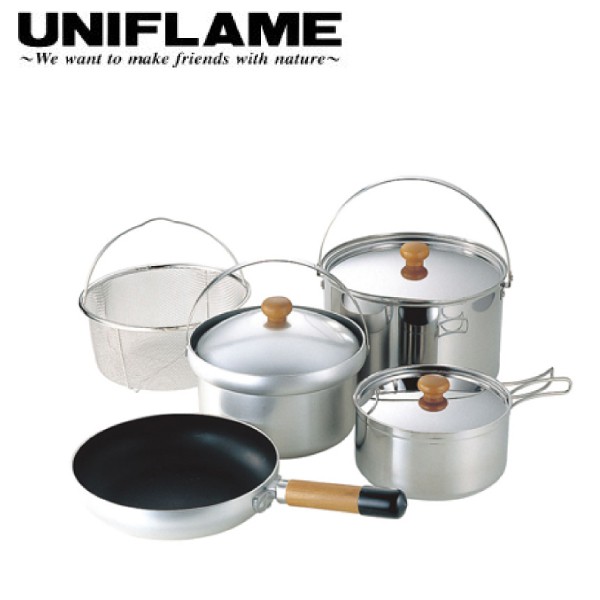 【UNIFLAME 日本 FAN5 DX不鏽鋼鍋具組  】U660232/鍋具/套鍋/悠遊山水