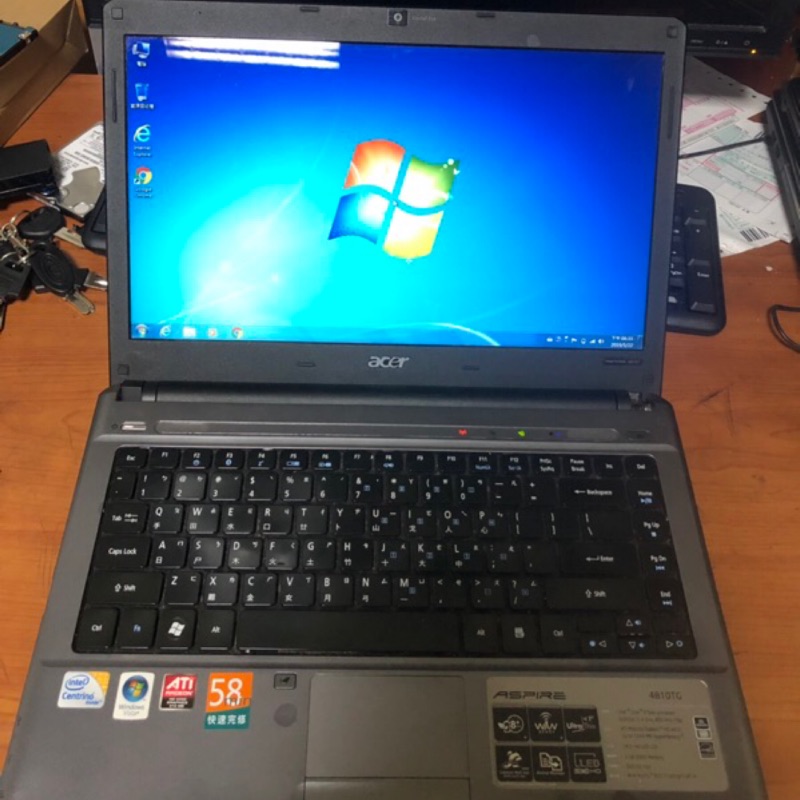 速達二手筆電：acer 3810t 4810t 輕薄商務筆電，有獨顯可玩線上遊戲