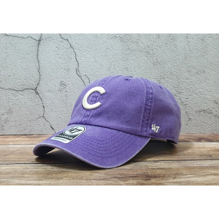 蝦拼殿 47 brand MLB芝加哥小熊 CUBS水洗復古紫色老帽 現貨供應中  男女都可以戴