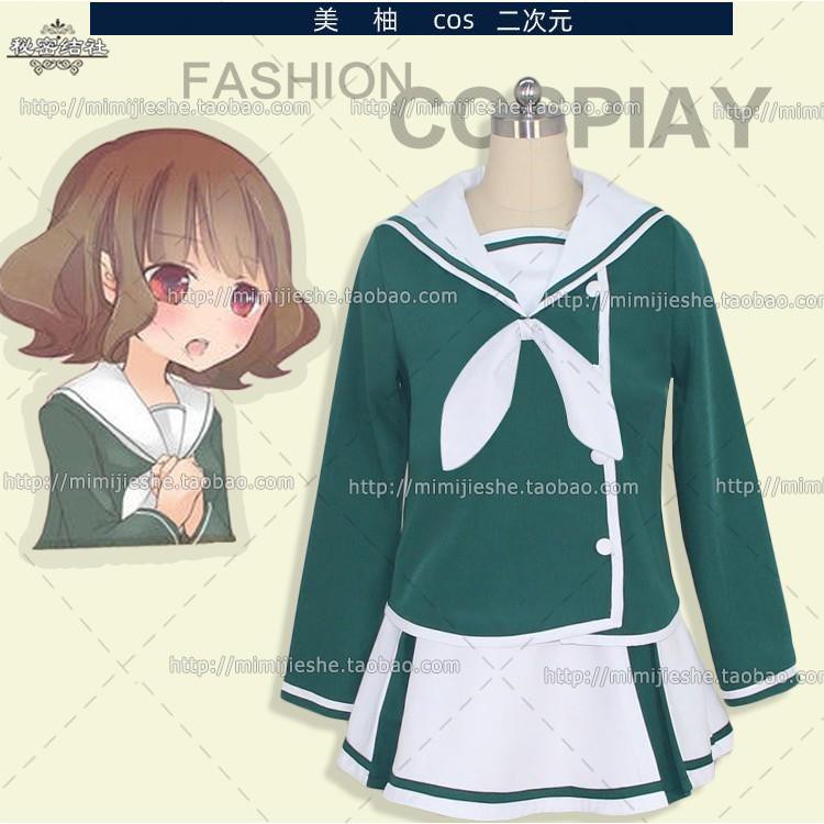 秘密結社 Comicoももくり桃栗栗原雪女子制服綠cos服動漫服 蝦皮購物