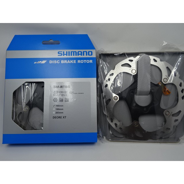 單車世界~SHIMANO XT SM-RT86 ICE-TEC國際六孔煞車碟盤 160mm/180mm/203mm