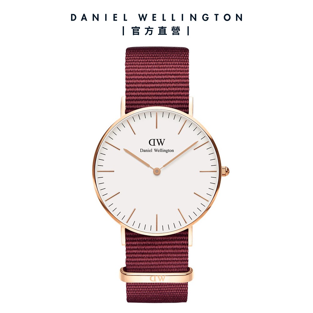 【Daniel Wellington】DW 手錶  Classic Roselyn 36mm玫瑰紅織紋錶