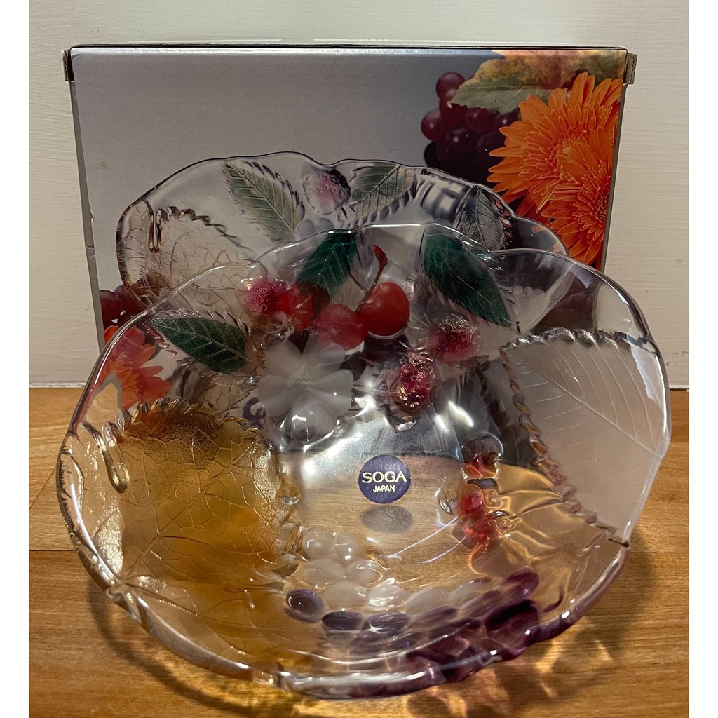 #全新 Soga 日本製 造型水果盤 玻璃盤