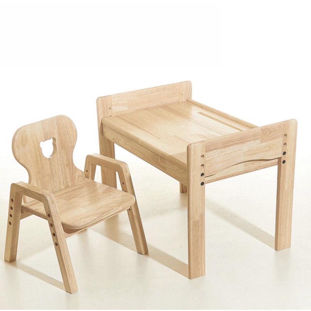 環安家具 - 【一般款】幼兒成長桌椅組/一桌一成長椅-一般桌+加大款小熊椅