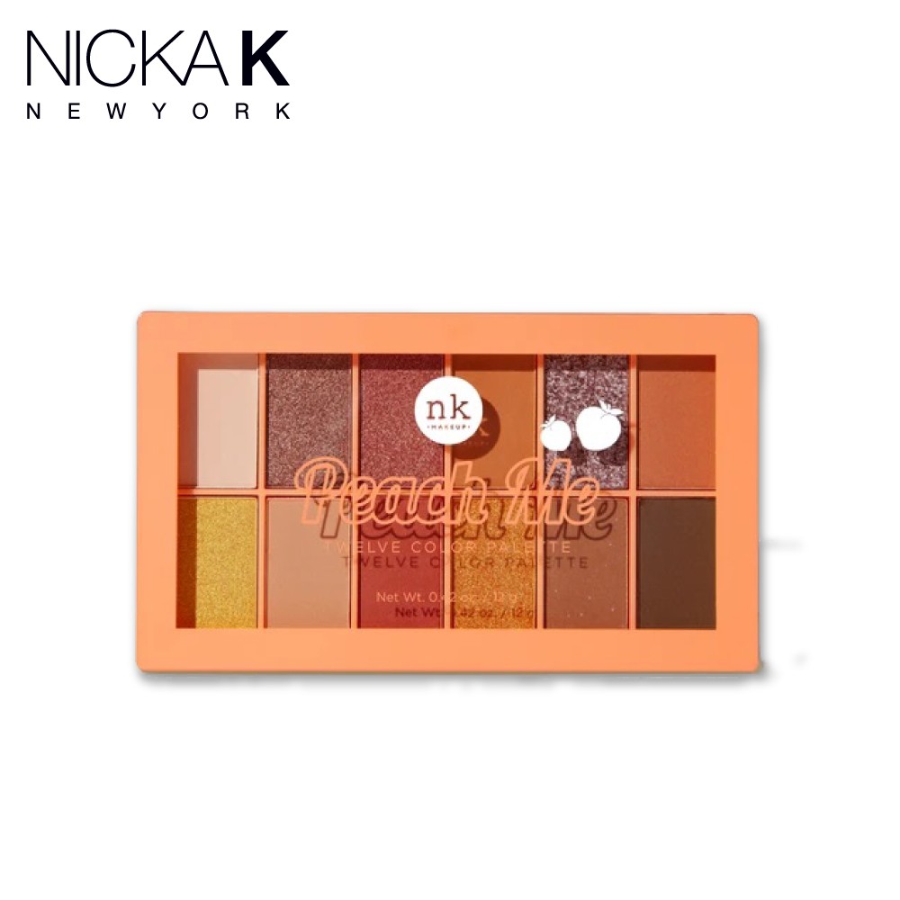 【美國Nicka K】12色眼影盤 蜜桃暖橘 新品新上市