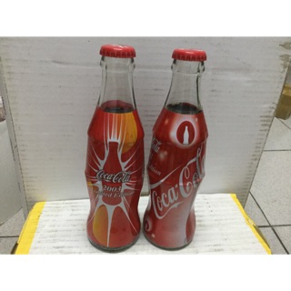 【東臺】可口可樂玻璃曲線瓶 2003 限定瓶 一對 S28