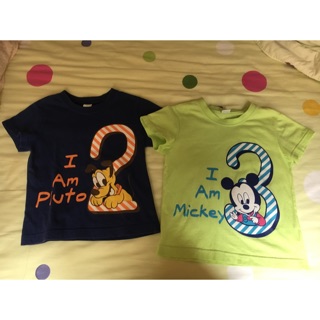 二手 麗嬰房 米奇/布魯托 迪士尼短袖T恤 男童短袖上衣
