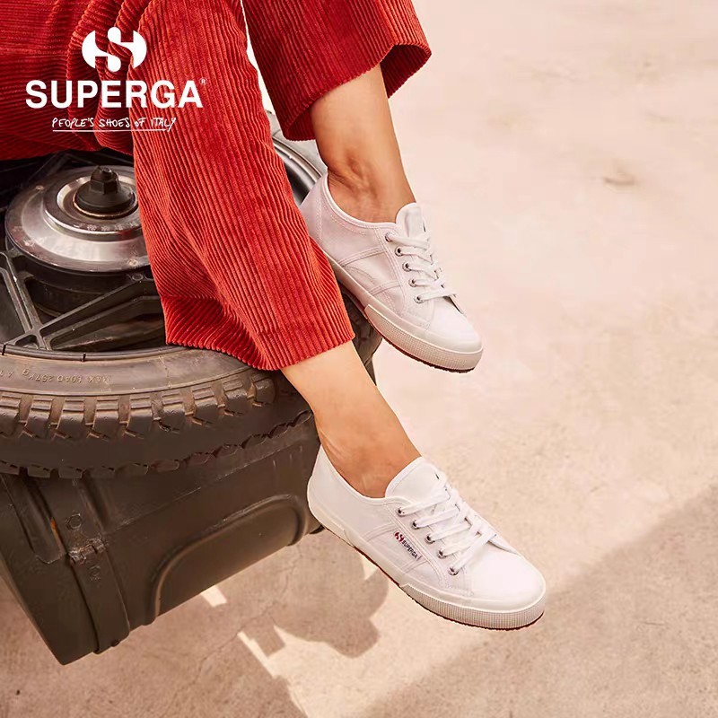 意大利休伯家superga 經典帆布鞋男女款休閑百搭小白鞋韓版 蝦皮購物