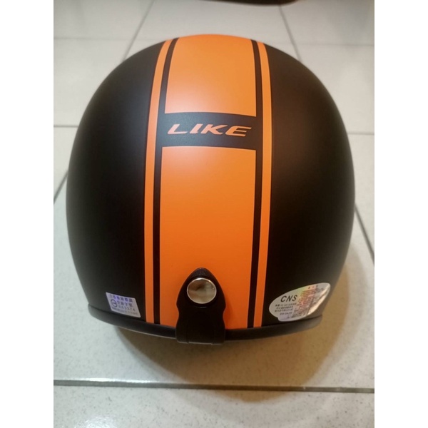 KYMCO 光陽 LIKE125 原廠 半罩式 消光 黑橘配色 安全帽 近全新 防風 抗UV 護目鏡片 機車 配件